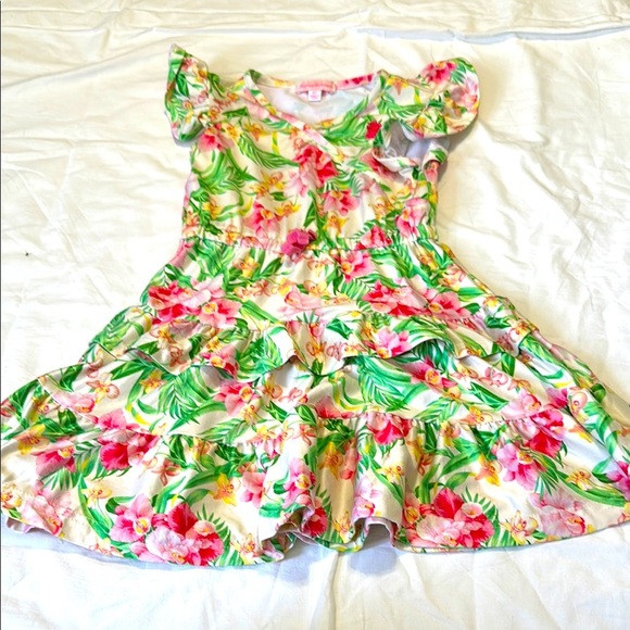 Tommy Bahama Floral Kids Dress ruffle bottom Size 4T - Picture 1 of 7